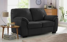 Argos Home Milano Leather 2 Seater Sofa - Black - thumbnail 2