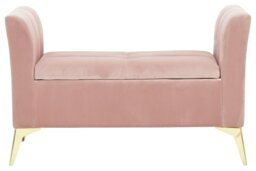 GFW Pettine Fabric Ottoman Storage Bench - Blush Pink - thumbnail 2