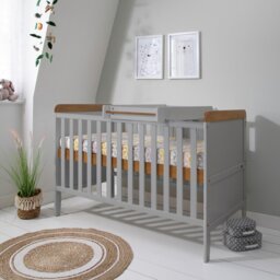 Tutti Bambini Rio Cot Bed Changer and Mattress - Grey - thumbnail 1