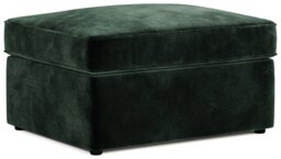 Jay-Be Velvet Footstool Chair Bed - Dark Green - thumbnail 1