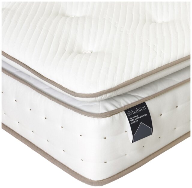 Habitat Pia Natural 1500 Pkt Pillowtop Mattress - Kingsize - image 1