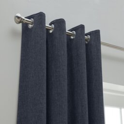 Habitat Thermal Blackout Linen Look Eyelet Curtains - Navy - 117x137cm