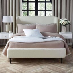 Julian Bowen Eden Double Boucle Bedframe - Ivory - thumbnail 2