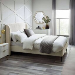 Julian Bowen Eden Double Boucle Bedframe - Ivory