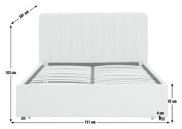 Argos Home Pandora Double Drawer Storage Bed Frame -  Cream - thumbnail 2