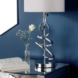 Argos Home Sculptural Swirl Table Light - Grey - thumbnail 1