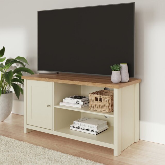GFW Lancaster 2 Drawer Coffee Table and TV Unit - Cream - image 1