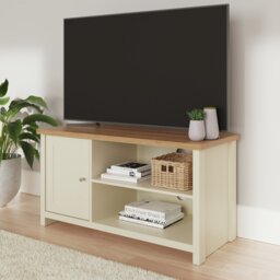 GFW Lancaster 2 Drawer Coffee Table and TV Unit - Cream - thumbnail 1