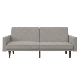 Dorel Paxson Fabric Small Double Sofa Bed - Light Grey - thumbnail 2