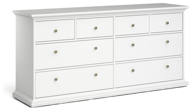 Tvilum Paris 8 Drawer Chest - White - image 1