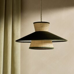 Habitat Mini Otto Green Velvet Easy Fit Lampshade - 35cm - thumbnail 1