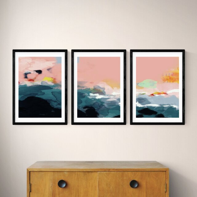 East End Prints Landscape Black Frame Art Print Set - A2 - image 1