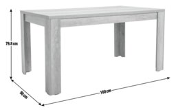 Argos Home Preston 6 Seater Dining Table - Natural - thumbnail 2