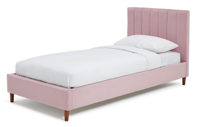 Argos Home Pandora Single Velvet Bed Frame - Pink - image 1