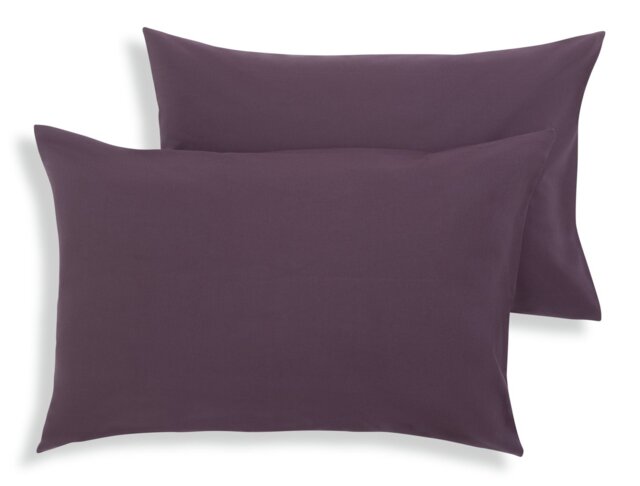 Habitat Cotton Rich 180 TC Standard Pillowcase Pair - Grape - image 1
