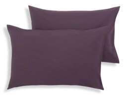 Habitat Cotton Rich 180 TC Standard Pillowcase Pair - Grape - thumbnail 1