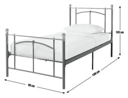 Argos Home Yani Single Metal Frame - Black - thumbnail 2