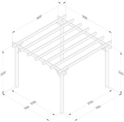 Forest Garden 3.6 x 3.6m Pergola - thumbnail 2