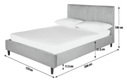 Argos Home Pandora Small Double Velvet Bed Frame - Pink - thumbnail 2