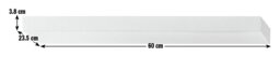 Argos Home Jak 60cm Floating Shelf - Black Gloss - thumbnail 2