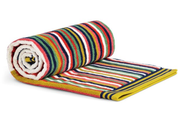 Habitat 60 Klee Stripe Bath Towel by Margo Selby - Multi - image 1