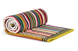 Habitat 60 Klee Stripe Bath Towel by Margo Selby - Multi - thumbnail 1