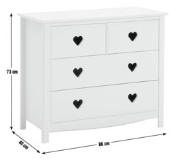 Argos Home Kids Mia 4 Drawer Chest - White - thumbnail 2