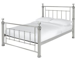 Argos Home Mayfair Kingsize Metal Bed Frame - Chrome - thumbnail 1