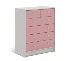 Argos Home Kids Malibu 6 Drawer Chest - Pink & White