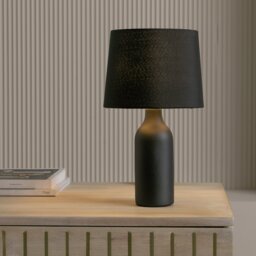 Argos Home Rica Ceramic Table Lamp - Black - thumbnail 2