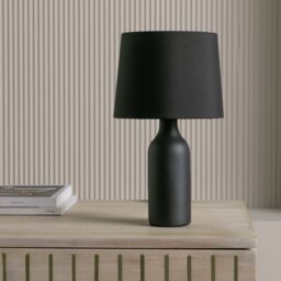 Argos Home Rica Ceramic Table Lamp - Black