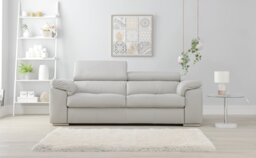 Argos Home Valencia Leather 3 Seater Sofa - Black - thumbnail 2