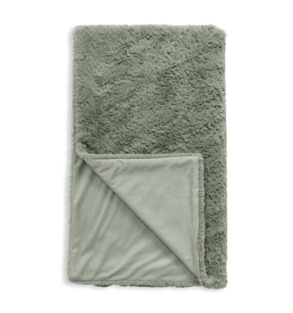 Habitat Faux Fur Textured Throw - Sage - 150x200cm - image 1
