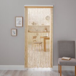 Little Black Book Beaded Door Curtain - Natural - 91x190xm