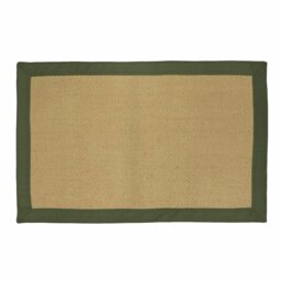 Mighty Mats Bordered Natural & Green Doormat -57x90cm - thumbnail 2