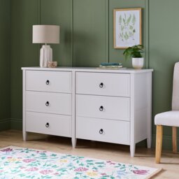 Argos Home Lucie 6 Drawer Chest - Off White - thumbnail 1