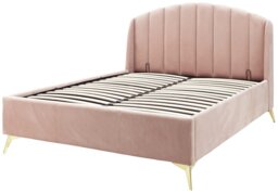 GFW Pettine Kingsize Fabric Ottoman Bed Frame - Pink - thumbnail 1