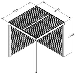 Forest Garden Modular Pergola with 2 Side Panels - thumbnail 2