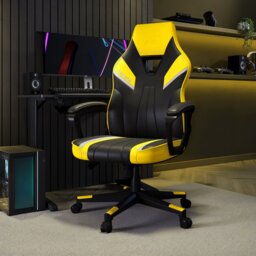 X Rocker Tempest Office Gaming Chair - Black And Yellow