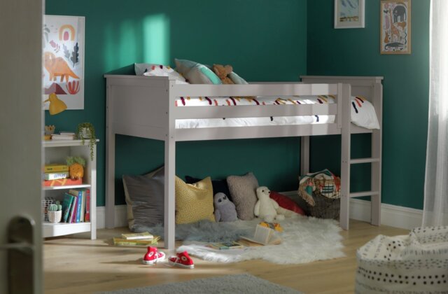 Habitat Brooklyn Mid Sleeper and Mattress - Grey - image 1