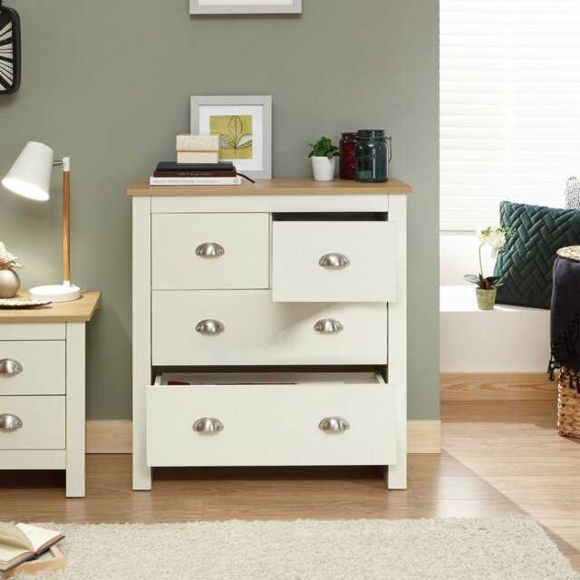 GFW Lancaster 4 Drawer Chest - Cream - image 1
