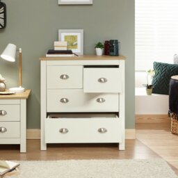 GFW Lancaster 4 Drawer Chest - Cream - thumbnail 1