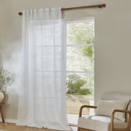 Yard Cirrus Tab Top Sheer Voile Curtains - White - 290x250cm - thumbnail 2