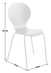 Habitat Bentwood Metal Dining Chair - Black - thumbnail 2