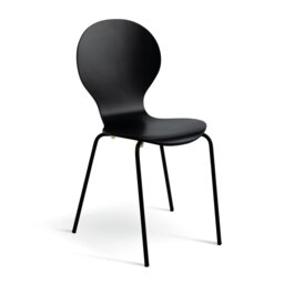 Habitat Bentwood Metal Dining Chair - Black - thumbnail 1
