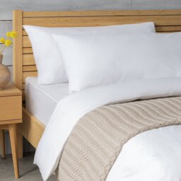 Habitat Cotton Rich King Pillowcase Pair - White - thumbnail 1