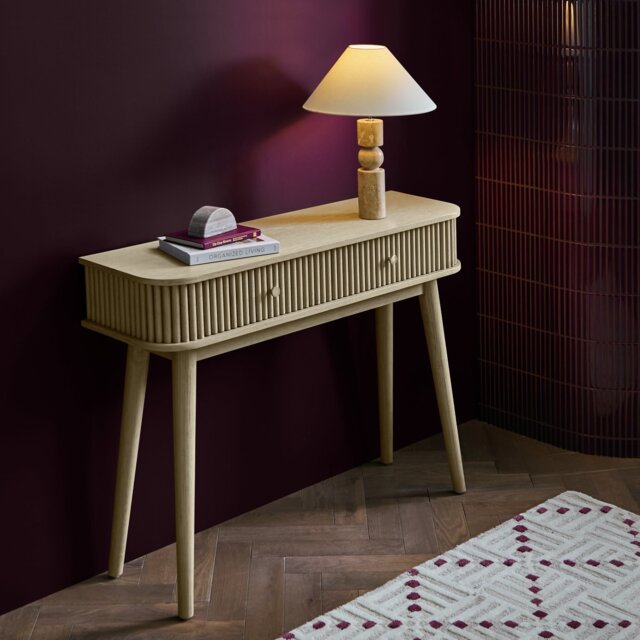 Habitat Kendi 2 drawer Console Table - Natural - image 1