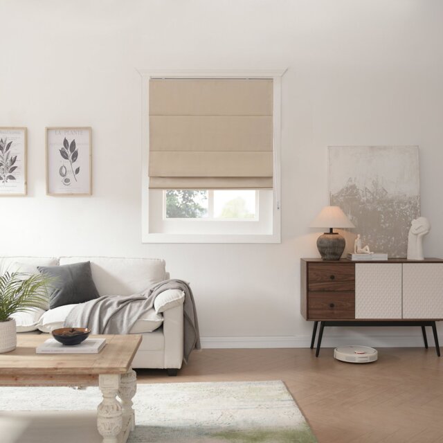 Little Black Book Blackout Natural Roman Blind - 80cm - image 1