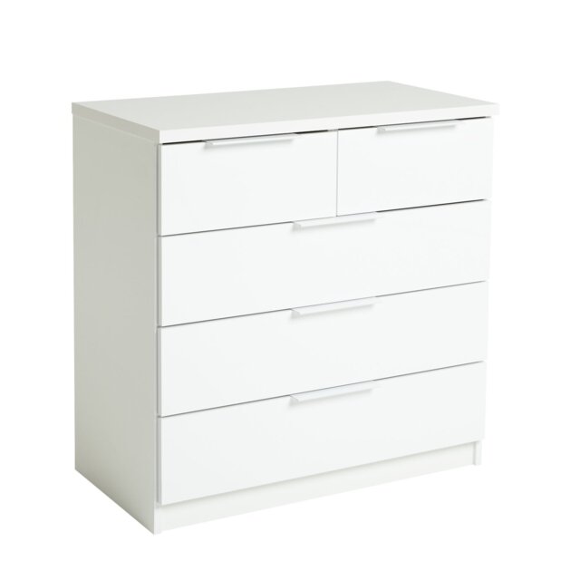 Argos Home Hallingford 5 Drawer Chest  -White Gloss - image 1