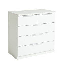 Argos Home Hallingford 5 Drawer Chest  -White Gloss - thumbnail 1
